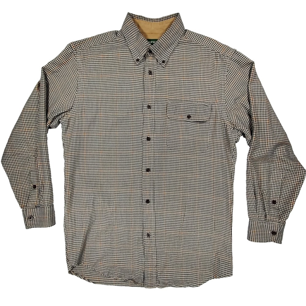 Orvis Button Down Shirt‎ Men Large Plaid Check Long Sleeve Outdoor Casual